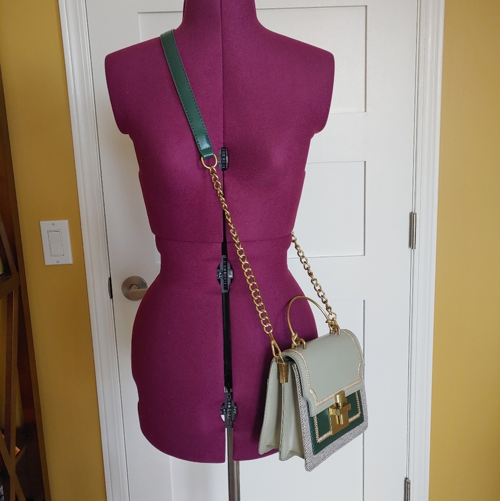 Green and gold purse
